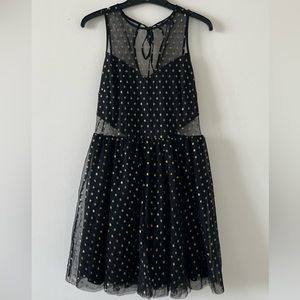 BRAND NEW Express Black and Gold Dress in Size Medium